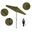 Casa 7.5' Patio Umbrella with Aluminum Pole Ribs Auto Tilt Crank Lift with Sunbrella Fabric In Spectrum Cilantro and Bronze