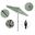 Casa 7.5' Patio Umbrella with Aluminum Pole Ribs Auto Tilt Crank Lift with Sunbrella Fabric In Spectrum Mist and Bronze
