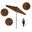 Casa 7.5' Patio Umbrella with Aluminum Pole Ribs Auto Tilt Crank Lift with Sunbrella Fabric In Teak and Bronze