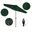 Casa 9' Patio Umbrella with Aluminum Pole Ribs Auto Tilt Crank Lift with Olefin Fabric In Hunter Green and Bronze