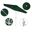 Casa 9' Patio Umbrella with Aluminum Pole Ribs Auto Tilt Crank Lift with Olefin Fabric In Hunter Green and Matte White