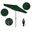 Casa 9' Patio Umbrella with Aluminum Pole Ribs Auto Tilt Crank Lift with Olefin Fabric In Hunter Green and Stone Black