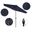 Casa 9' Patio Umbrella with Aluminum Pole Ribs Auto Tilt Crank Lift with Olefin Fabric In Navy Blue and Bronze