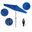 Casa 9' Patio Umbrella with Aluminum Pole Ribs Auto Tilt Crank Lift with Olefin Fabric In Royal Blue and Bronze