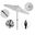 Casa 9' Patio Umbrella with Aluminum Pole Ribs Auto Tilt Crank Lift with Olefin Fabric In White and Bronze
