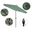 Casa 9' Patio Umbrella with Aluminum Pole Ribs Auto Tilt Crank Lift with Sunbrella Fabric In Astoria Lagoon and Bronze