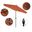Casa 9' Patio Umbrella with Aluminum Pole Ribs Auto Tilt Crank Lift with Sunbrella Fabric In Astoria Sunset and Stone Black