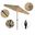 Casa 9' Patio Umbrella with Aluminum Pole Ribs Auto Tilt Crank Lift with Sunbrella Fabric In Beige and Bronze