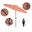 Casa 9' Patio Umbrella with Aluminum Pole Ribs Auto Tilt Crank Lift with Sunbrella Fabric In Dolce Mango and Bronze