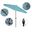 Casa 9' Patio Umbrella with Aluminum Pole Ribs Auto Tilt Crank Lift with Sunbrella Fabric In Dolce Oasis and Bronze