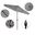 Casa 9' Patio Umbrella with Aluminum Pole Ribs Auto Tilt Crank Lift with Sunbrella Fabric In Granite and Bronze