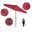 Casa 9' Patio Umbrella with Aluminum Pole Ribs Auto Tilt Crank Lift with Sunbrella Fabric In Hot Pink and Bronze
