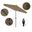 Casa 9' Patio Umbrella with Aluminum Pole Ribs Auto Tilt Crank Lift with Sunbrella Fabric In Linen Sesame and Bronze