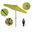 Casa 9' Patio Umbrella with Aluminum Pole Ribs Auto Tilt Crank Lift with Sunbrella Fabric In Parrot and Bronze
