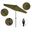 Casa 9' Patio Umbrella with Aluminum Pole Ribs Auto Tilt Crank Lift with Sunbrella Fabric In Spectrum Cilantro and Bronze