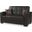 Casamode Armada Black PU Loveseat