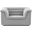Cascade Boucle Fabric Chair In Grey
