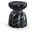 Caserta Marble Finish Concrete End Table In Black