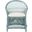 Casilda Braided Rattan Arm Chair In Light Blue