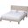 Casol Fabric Upholstered Full Platform Bed In Beige