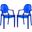 Casper Blue Dining Arm Chairs Set of 2