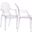 Casper Clear Dining Arm Chairs Set of 2 EEI-905-CLR