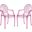 Casper Pink Dining Arm Chairs Set of 2 EEI-905-PNK