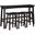 Caspian 4-Piece Pack Pub Height Set In Black