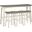 Caspian 4-Piece Pack Pub Height Set In White and Brown