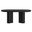 Caspian 72 Inch Concrete Oval Dining Table In Black