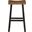 Caspian Pub Height Stool Set of 2 In Black and Brown