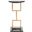 Cassidy Black and Gold Leaf Accent Table