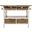 Cassidy Kitchen Island In Natural Brown and White