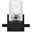 Cassie 1 Light Bath Sconce In Black With Clear Shade