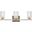 Cassie 3 Lights Bath Sconce In Satin Nickel With Clear Shade