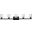 Cassie 5 Lights Bath Sconce In Black With Clear Shade