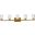 Cassie 5 Lights Bath Sconce In Brass With Clear Shade