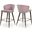 Cassie Velvet Stool Set of 2 In Pink