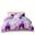 Cassiopeia Watercolor Tie Dye Printed 3 Piece Twin/Twin XL Comforter Set with Throw Pillow In Lavender