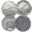 Cast Oil Drum Wall Discs In Silver
