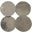 Cast Oil Drum Wall Discs In Silver Gray