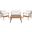 Castalia 4 Piece Outdoor Living Set In Beige and Brown