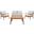 Castalia 4 Piece Outdoor Living Set In Light Grey