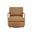 Castell Swivel Lounge Chair In Rustic Oak and Ludlow Sesame