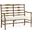 Casual Accents Upholstered Ladderback Bench In Medium Driftwood