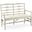 Casual Accents Upholstered Ladderback Bench In White Wash