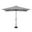 Catalina 6.6' x 10' Rectangle Push Button Tilt Umbrella In Cast Silver and Black