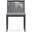 Catalina Armless Dining Chair with Cushion In Moon and Matte Charcoal