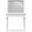 Catalina Armless Dining Chair with Cushion In Polar and Matte White