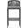 Catalina Barstool with Cushion In Moon and Matte Charcoal